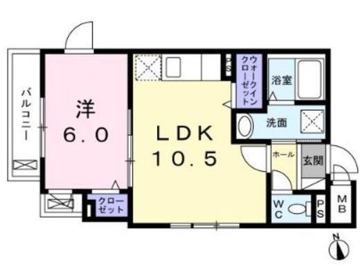 ドミールT馬込 101 間取り図