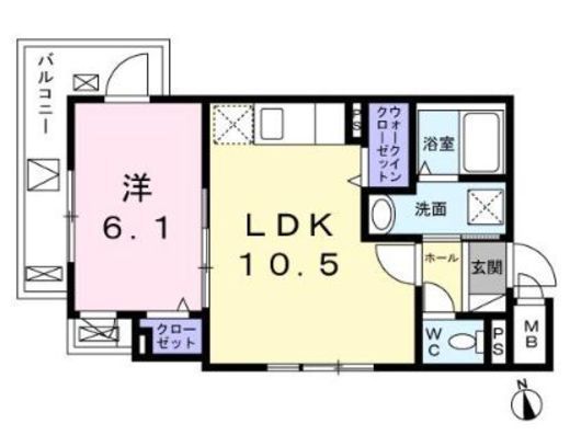 ドミールT馬込 301 間取り図