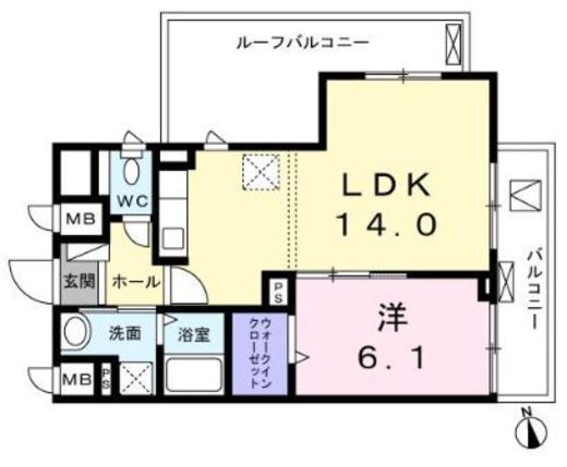 ドミールT馬込 303 間取り図