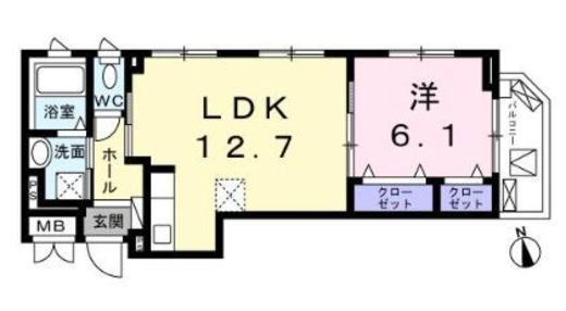 ドミールT馬込 203 間取り図
