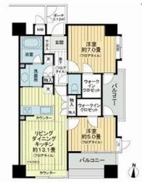 グランスイート中落合 3階 間取り図