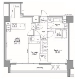 ザ・パークハビオSOHO南青山 706 間取り図