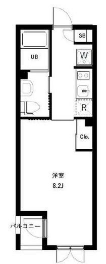 コスモリード東高円寺レジデンス 208 間取り図