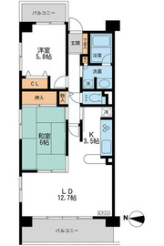 CASSIA横濱ガーデン山 401 間取り図