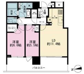 パークコート浜離宮ザ・タワー 21階 間取り図