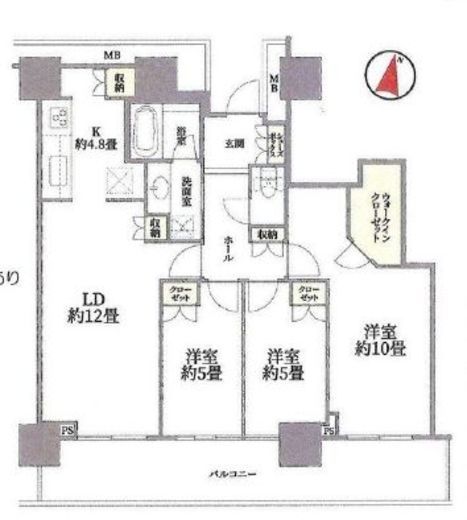 リエトコート武蔵小杉 ザ・クラッシィタワー 9階 間取り図