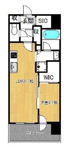 プラウドタワー亀戸クロス 5階 間取り図