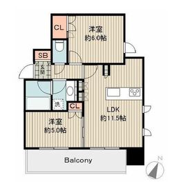 ライオンズ東銀座レジデンス 3階 間取り図