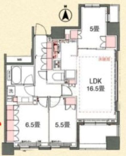 グランスイート神楽坂ピアース 6階 間取り図