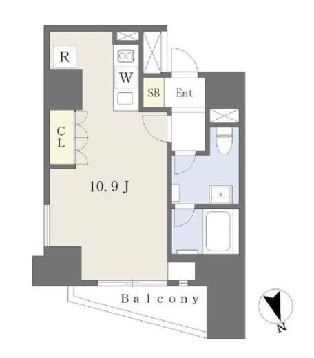 コートヒルズ広尾南 9階 間取り図