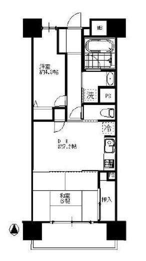 オーベルグランディオ萩中 1階 間取り図