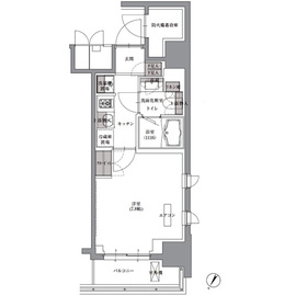 プレジリア人形町 505 間取り図