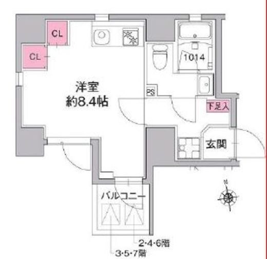 AZEST浅草 503 間取り図