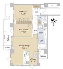グランシーナ目白台 2階 間取り図