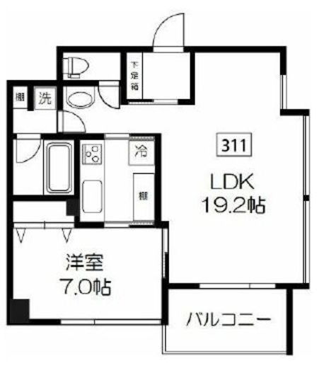 ガーデン杉並方南 311 間取り図