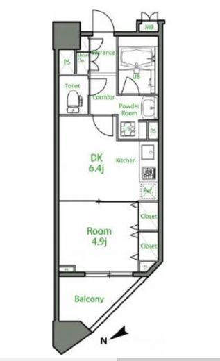 カスタリア池袋 1206 間取り図