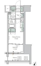 ONE ROOF RESIDENCE TAMACHI (ワンルーフレジデンス田町) 413 間取り図