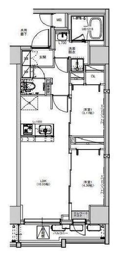 S-RESIDENCE綾瀬rivie (エスレジデンス綾瀬リヴィエ) 302 間取り図