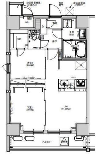 S-RESIDENCE綾瀬rivie (エスレジデンス綾瀬リヴィエ) 401 間取り図