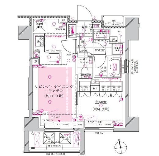 ディアナコート池田山 2階 間取り図