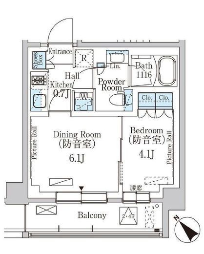 パークアクシス板橋MUSE 309 間取り図