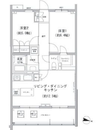 ヒューリックコート雪が谷 514 間取り図