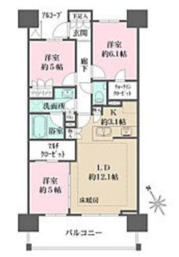 ザ・パークハウス船堀 11階 間取り図