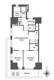 コンフォリア東新宿 318 間取り図