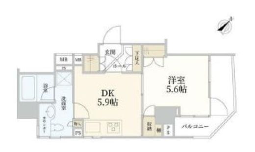ジェイパーク渋谷イーストスクエア 5階 間取り図
