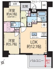 セントラルガーデン 202 間取り図