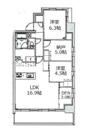 アーバンパーク立石 504 間取り図