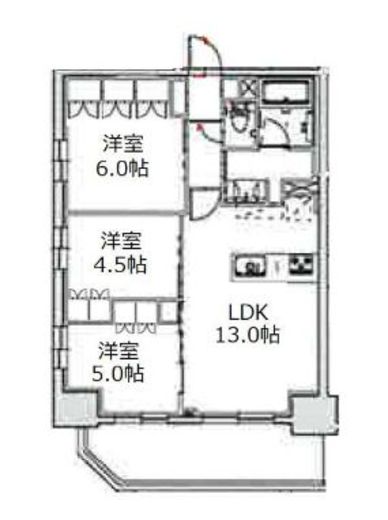 アーバンパーク立石 1102 間取り図