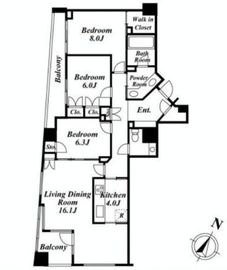 フォーシーズンズグランデ一番町 7階 間取り図