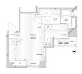 コンフォリア二番町 1103 間取り図