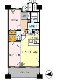 ロイヤルパークス西新井 405 間取り図