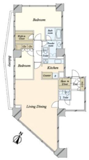 アトラスタワー六本木 4階 間取り図