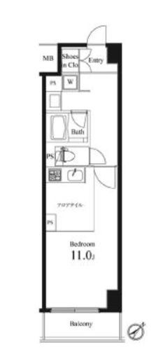 プライマル小石川 514 間取り図