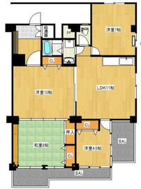 マンション西目黒苑 4階 間取り図