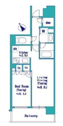 リビオレゾン目白通り 7階 間取り図