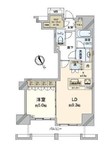 パークホームズ横濱関内 4階 間取り図