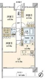 ザ・パークハウス千歳烏山グローリオ 3階 間取り図