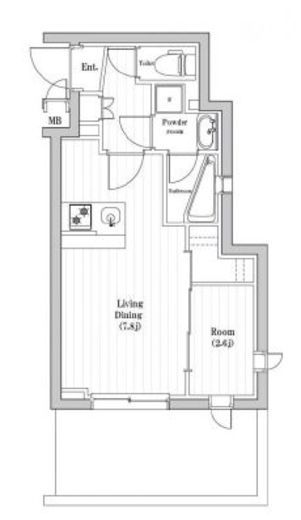 レジデンス東中野ガーデン 403 間取り図