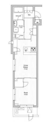 レジデンス東中野ガーデン 313 間取り図