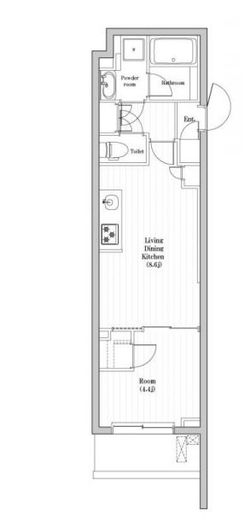 レジデンス東中野ガーデン 212 間取り図