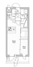 レジデンス東中野ガーデン 211 間取り図