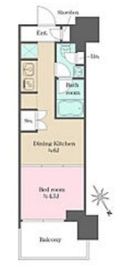 ウエリスアーバン水天宮前 1115 間取り図