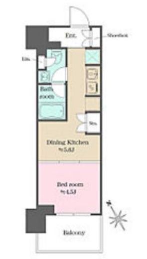 ウエリスアーバン水天宮前 1120 間取り図