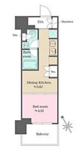 ウエリスアーバン水天宮前 1126 間取り図