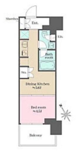 ウエリスアーバン水天宮前 1135 間取り図