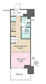 ウエリスアーバン水天宮前 1135 間取り図